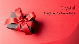  Presentation with red - Presentation theme with composition-of-present-with-red background and a red colored foreground