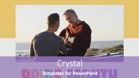  Presentation with lgbtq pride - Slide deck enhanced with composition-of-pride-month-text background and a light blue colored foreground