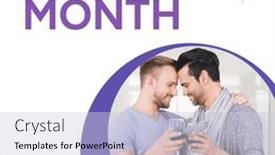  Presentation with lgbtq rights - PPT theme having composition-of-pride-month-text background and a lemonade colored foreground