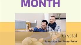  Presentation with lgbtq rights - PPT theme consisting of composition-of-pride-month-text background and a yellow colored foreground