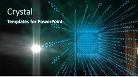  Presentation with digital image processing - Colorful PPT theme enhanced with composition-of-processor-with-binary backdrop and a forest green colored foreground