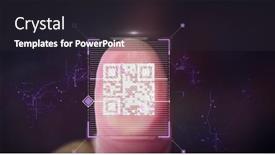  Presentation with biometric security - Theme with composition-of-qr-code background and a wine colored foreground