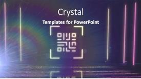  Presentation with black technology - PPT theme consisting of composition-of-qr-code background and a tawny brown colored foreground