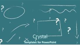  Presentation with global education - Presentation theme enhanced with composition-of-question-marks background and a ocean colored foreground