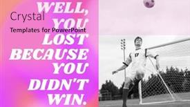  Presentation with quote - Presentation consisting of composition-of-quote-text-over background and a lilac colored foreground