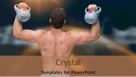  Presentation with active lifestyle - PPT theme with composition-of-rear-view background and a  colored foreground