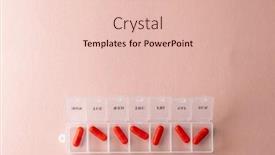  Presentation with red medical - Slides enhanced with composition-of-red-pills background and a  colored foreground