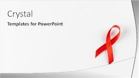  Presentation with digital healthcare - Slides having composition-of-red-ribbon background and a white colored foreground