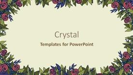  Presentation with white flower frame - Beautiful slide deck featuring composition-of-red-rose-flower backdrop and a cream colored foreground