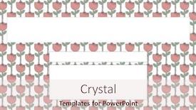  Presentation with white flower frame - PPT layouts enhanced with composition-of-repeated-red-flower background and a lemonade colored foreground