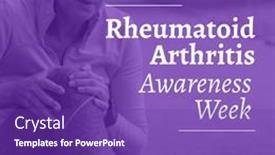  Presentation with arthritis - Slides enhanced with composition-of-rheumatoid-arthritis-awareness background and a violet colored foreground