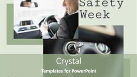  Presentation with road safety - PPT theme enhanced with composition-of-road-safety-week background and a mint green colored foreground