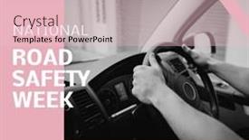  Presentation with road safety - PPT theme with composition-of-road-safety-week background and a lemonade colored foreground