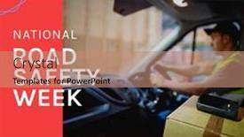  Presentation with road safety - Presentation design consisting of composition-of-road-safety-week background and a coral colored foreground