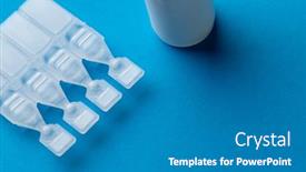  Presentation with medical concept - Presentation theme featuring composition-of-saline-solution-caplets background and a gray colored foreground