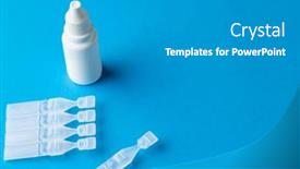  Presentation with medical concept - Slide set consisting of composition-of-saline-solution-caplets background and a gray colored foreground