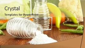  Presentation with pepper - Audience pleasing slide set consisting of composition of salt and pepper backdrop and a  colored foreground