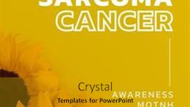  Presentation with awareness - Slide set with composition-of-sarcoma-awareness-month background and a gold colored foreground