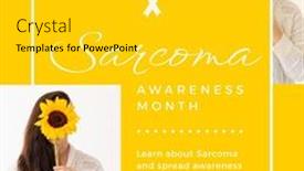  Presentation with awareness - PPT theme consisting of composition-of-sarcoma-awareness-month background and a light gray colored foreground