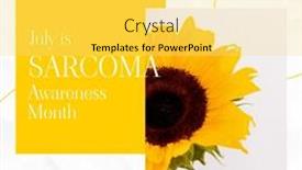  Presentation with awareness - Slide set with composition-of-sarcoma-awareness-month background and a yellow colored foreground