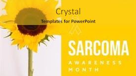  Presentation with awareness - PPT theme consisting of composition-of-sarcoma-awareness-month background and a yellow colored foreground