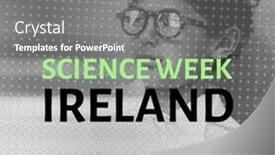  Presentation with science - PPT theme consisting of composition-of-science-week-ireland background and a gray colored foreground