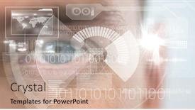  Presentation with digital identity - PPT layouts with composition-of-scope-scanning-binary background and a  colored foreground
