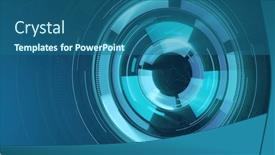  Presentation with scope - Theme having composition-of-scope-scanning background and a ocean colored foreground