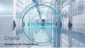  Presentation with scope - Slide deck consisting of composition-of-scope-scanning background and a light blue colored foreground