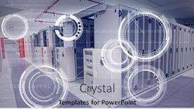  Presentation with computer processing - Audience pleasing PPT theme consisting of composition-of-scopes-scanning backdrop and a light blue colored foreground