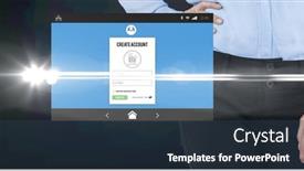  Presentation with digital identity - Presentation theme featuring composition-of-screen-with-create background and a tawny brown colored foreground