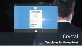  Presentation with registration - Slide set enhanced with composition-of-screen-with-create background and a tawny brown colored foreground