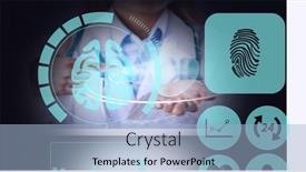  Presentation with data medical - PPT theme having composition-of-screen-with-icons background and a  colored foreground