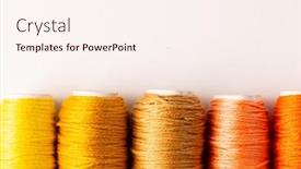  Presentation with craft - Slide set consisting of composition-of-sewing-equipment background and a cream colored foreground