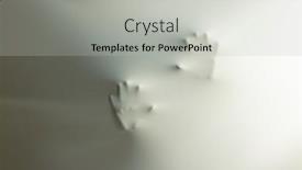  Presentation with shape - Presentation design featuring composition-of-shape-of-hands background and a light gray colored foreground