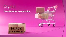  Presentation with pink retail - PPT theme consisting of composition-of-shopping-cart background and a purple colored foreground