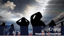  Presentation with competition - Presentation design consisting of composition-of-silhouettes-of-disappointed background and a navy blue colored foreground