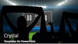  Presentation with competition - PPT theme enhanced with composition-of-silhouettes-of-sports background and a black colored foreground