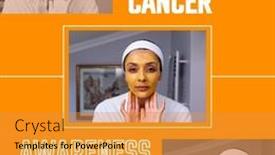  Presentation with skin cancer - Slides with composition-of-skin-cancer-awareness background and a gold colored foreground