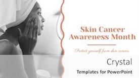  Presentation with skin cancer - Slides enhanced with composition-of-skin-cancer-awareness background and a white colored foreground