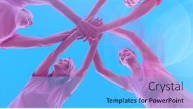  Presentation with motivation - Theme enhanced with composition-of-smiling-friends-stacking background and a light blue colored foreground