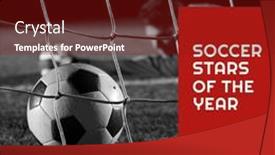  Presentation with black stars - PPT theme enhanced with composition-of-soccer-stars background and a crimson colored foreground
