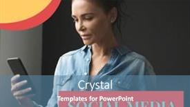  Presentation with connections - Slide set consisting of composition-of-social-media-giving background and a teal colored foreground