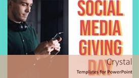  Presentation with connections - PPT layouts having composition-of-social-media-giving background and a coral colored foreground