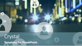  Presentation with interface - PPT layouts featuring composition-of-social-media-icons background and a seafoam green colored foreground