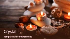  Presentation with treatment - Amazing theme having composition of spa treatment backdrop and a tawny brown colored foreground