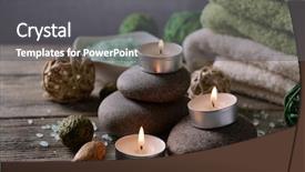  Presentation with treatment - Presentation theme with composition of spa treatment background and a gray colored foreground