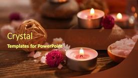  Presentation with treatment - PPT layouts featuring composition-of-spa-treatment background and a tawny brown colored foreground