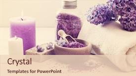  Presentation with treatment - Beautiful presentation design featuring composition of spa treatment backdrop and a lemonade colored foreground