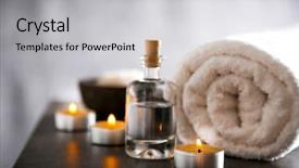  Presentation with treatment - Amazing slides having composition of spa treatment backdrop and a light gray colored foreground
